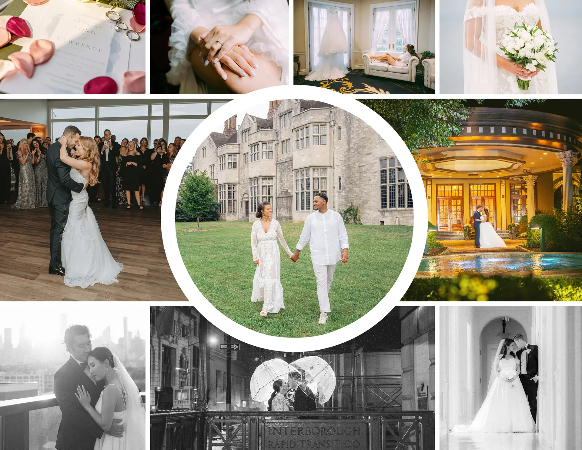 JS Visions Photography wedding portfolio collage, Garden City, NY​