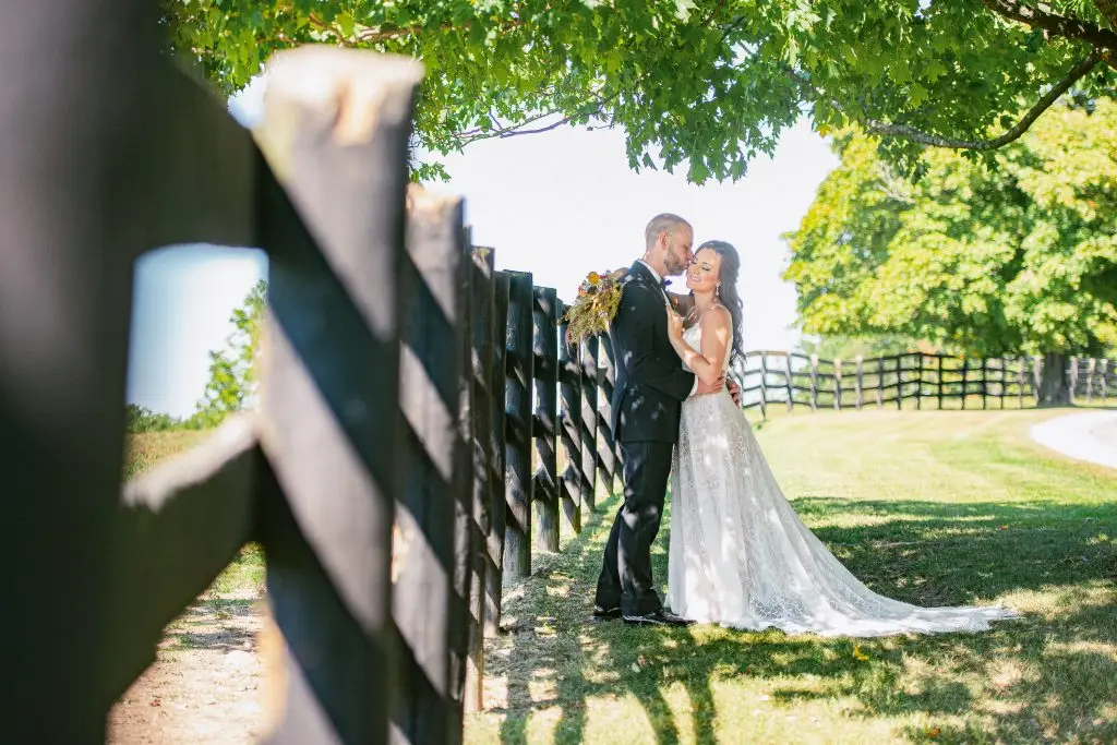 Elegant wedding couple at The Hill, Hudson, NY​