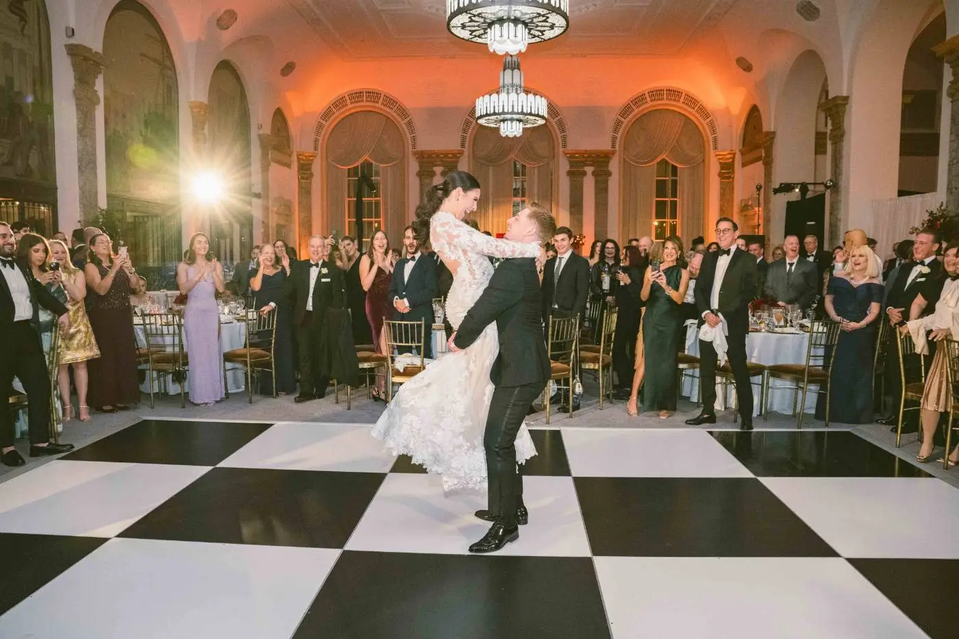 Candid wedding photography moment