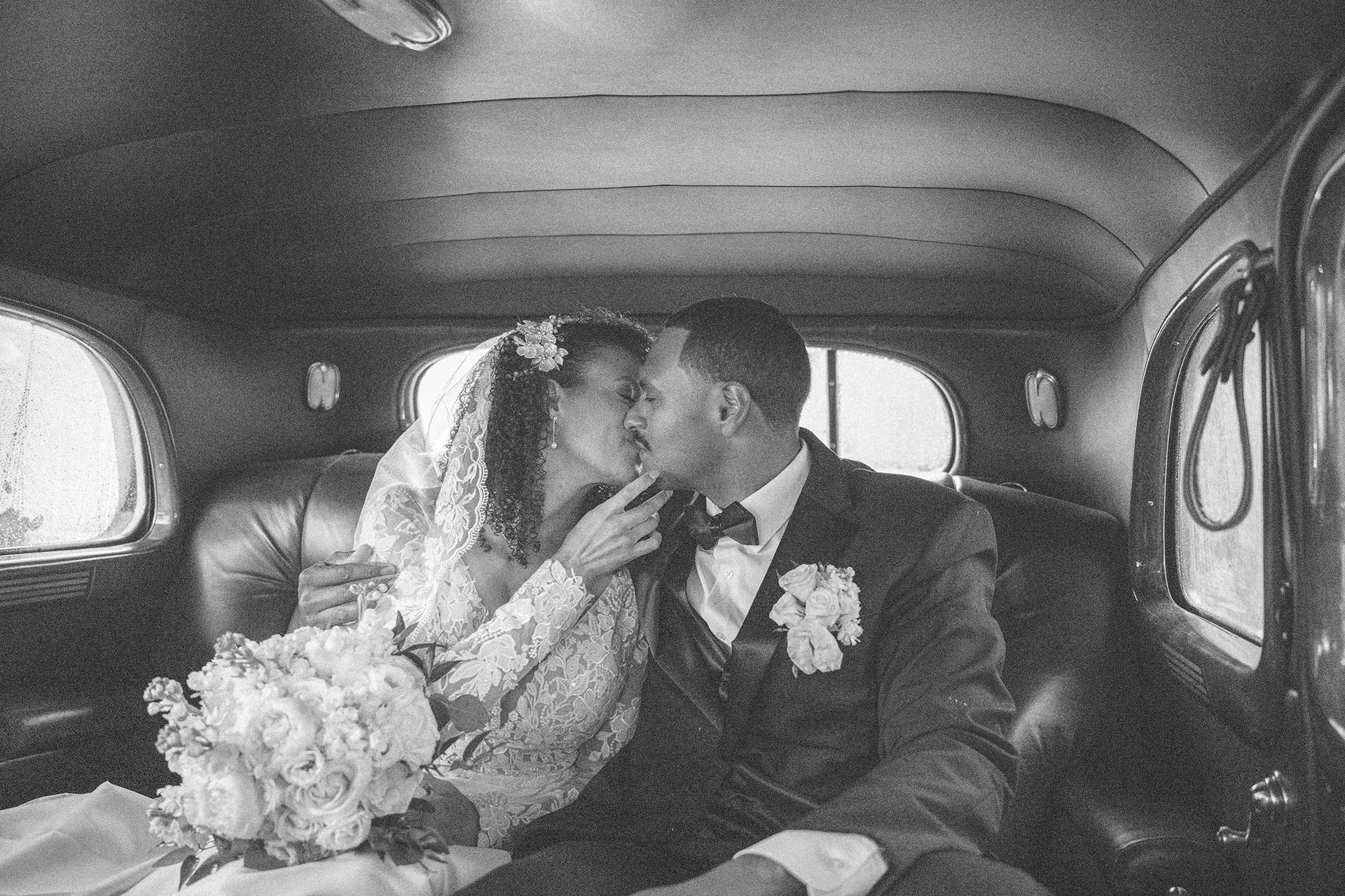 Romantic wedding portrait